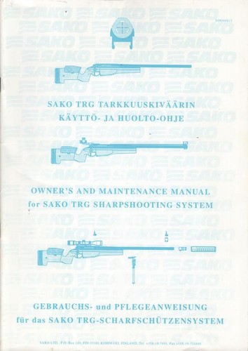 Sako ltd finland istruzioni - sako,