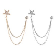 Spilla da uomo  a cinque punte