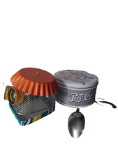 Création Originale Sculpture Vintage Style 50s-60s Boîte Pepsi Cola et Cuillères