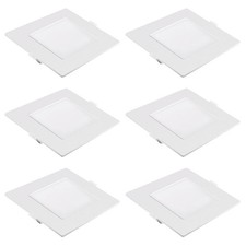 6x Panasonic pannello LED pannello incasso bianco quadrato 12x12cm 6W 360lm bianco neutro 4000K