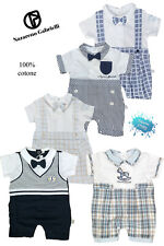 Tutine pagliaccetti neonati corte per corredino 100% cotone NAZARENO GABRIELLI