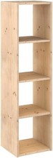 SCAFFALE NEGOZIO CASA KIT CUBO 4 P. DINAMIC CM.33x36x140H LEGNO CHIARO