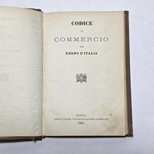 Libro Antico 1865 Codice Di