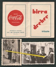 TRIESTE DA "BERE" ANNI'50,COCA COLA,BIRRA DREHER,U.S.TRIESTINA VALDAGNO 1952,TLT