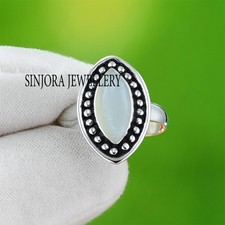 Anello regalo fatto a mano in argento sterling 925 con pietra preziosa...