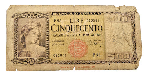 Banconota 500 lire italia 1947 - 500,