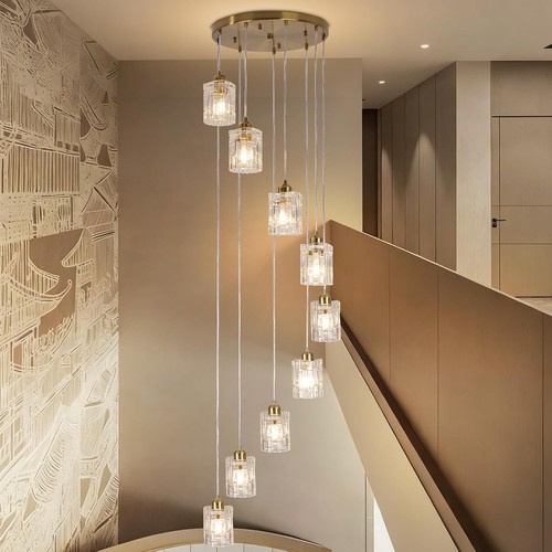 Lampadario moderno oro luci - lampadario,