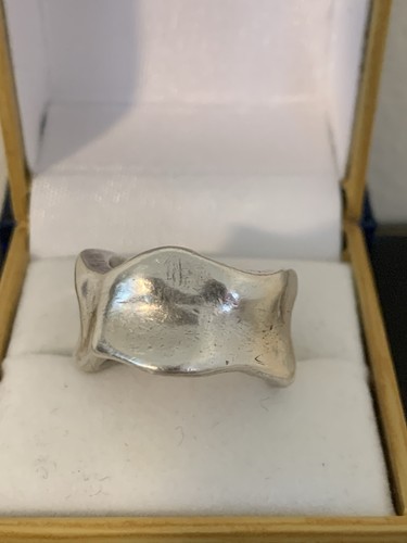 Ripple effect silver band - ripple,