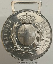 REGNO D’ITALIA AL VALORE MILITARE REGIO ESERCITO MED. ARGENTO DIAMETRO CM 3,3