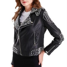 Giacca in ecopelle nera con