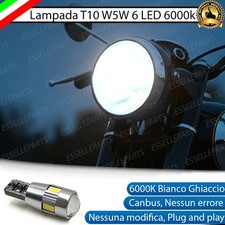 LAMPADA T10 6 LED 6000K BIANCO LUCE POSIZIONE APRILIA HABANA 125 2000-2003 CAT