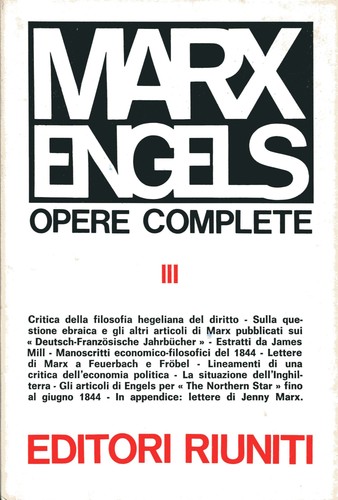 Opere complete iii - opere, iii.