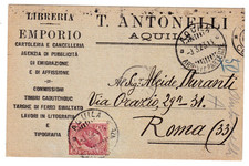 Cartolina pubblicitaria - L’Aquila - Negozio - Libreria - Cartoleria Cancelleria