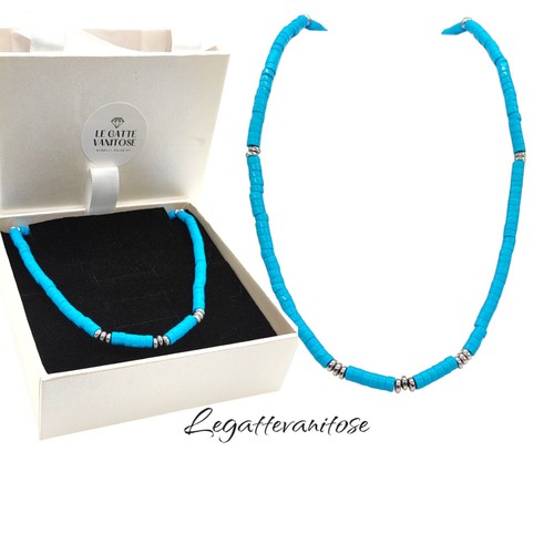 Collana uomo pietre azzurre - uomo,