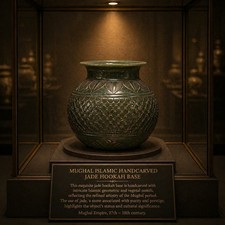 Vaso giada mughal islamico - di,