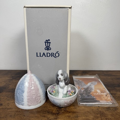 Vtg lladro puppy suprise 6617 - lladro,