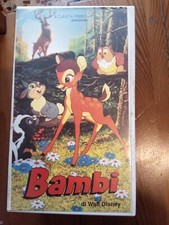 vhs bambi electa video - solo custodia no cassetta vhs
