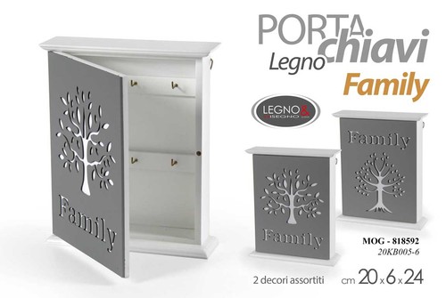 Portachiavi parete legno