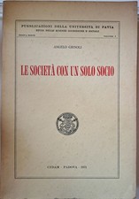 Le società con un solo socio