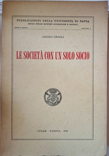 Società con solo socio - le,