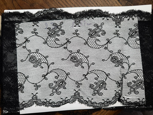 Pizzo antico nero fine - pizzo,