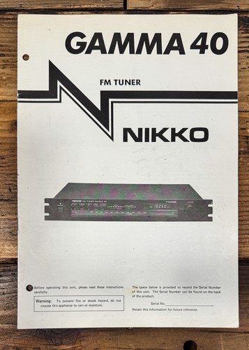 Nikko gamma sintonizzatore - nikko,