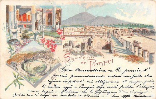 Cartolina pompei gruss aus - pompei,