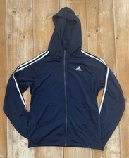 Felpa Adidas con zip e cappuccio blu navy Taglia M | sportive & versatili