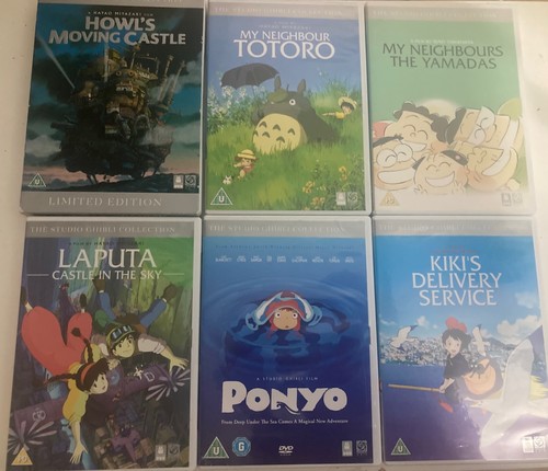 Studio ghibli dvd - ghibli, 6x