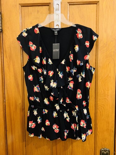 Top ralph lauren con volant - top,