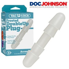 Doc Johnson Vac-U-Lock - Frosted Double Up Plug Accessory Accessorio Doppio Plug