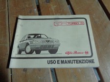 M8631 XX - MANUALE LIBRETTO USO E MANUTENZIONE ALFA ROMEO 75 TURBO DIESEL D