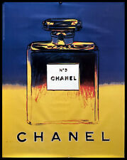 1997 * Manifesto Poster Originale "Andy Warhol - CHANEL N°5, Blu Giallo" (A-) Fr