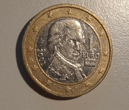 Moneta euro rara mozart - 1, anno