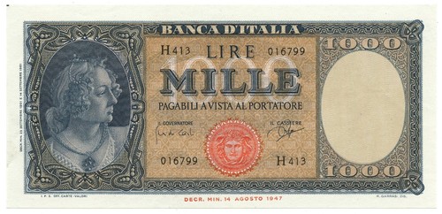 Italia lire 1 000 - lire, 1.000