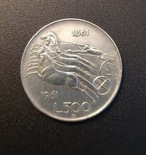 moneta 500 lire argento 1861 -