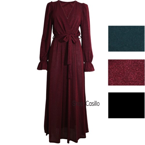 Sexy vestito lungo lurex donna - lurex,