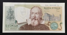 2000 LIRE GALILEO NUMERI BASSI