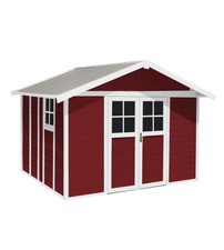 CASETTA DA GIARDINO IN PVC GROSFILLEX "DECO 11" ROSSO E BIANCO 370X407X250 CM...