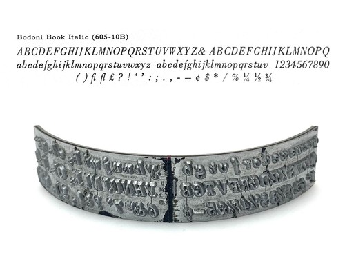 605 10b bodoni book - n.605-10b, italic