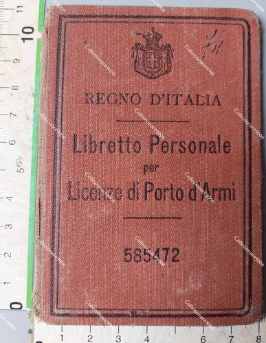 Cs611 libretto porto armi - cs611),