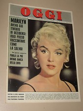 MARILYN MONROE in copertina italia rivista GRANDE FORMATO 1962 + FOTO 12 PAGINE