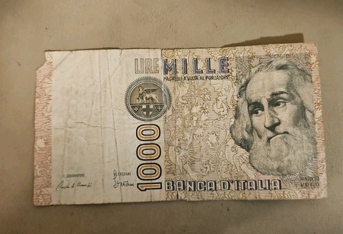 1982 italy 1000 lire - lire, note
