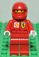 Lego Minifigura F1 Ferrari Meccanico Pit Crew Member rac025bs set 8144 anno 2007