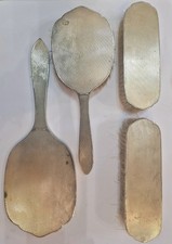 SET 4 PEZZI TOELETTA SPAZZOLA E SPECCHIO VINTAGE MARCHIATE 800
