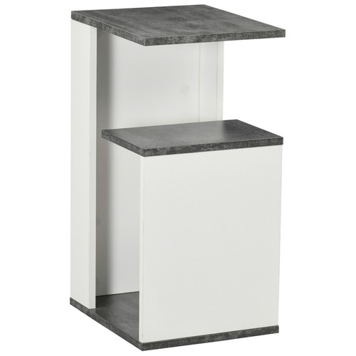 Homcom comodino con ripiano - comodino,