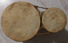 Bonghi africani - Tamburi Tribali - Fatti a mano - Vera pelle - Vintage