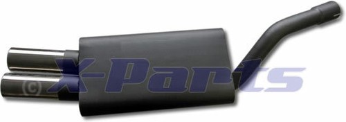 Scarico sportivo 2x76 per - sportivo, mm