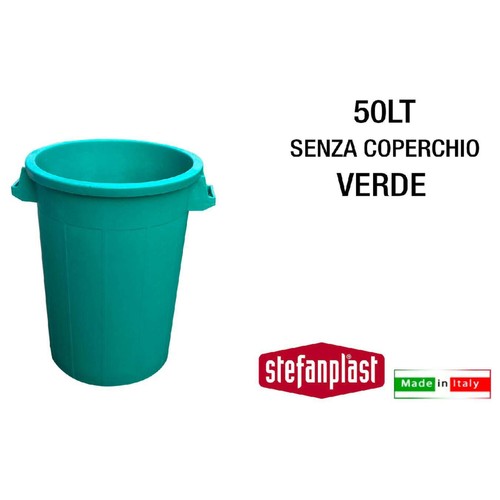 Pattumiera bidone verde - bidone, 50