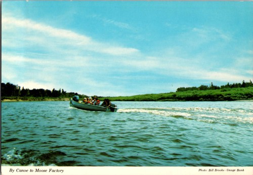Moosonee cartolina canoa - moosonee,